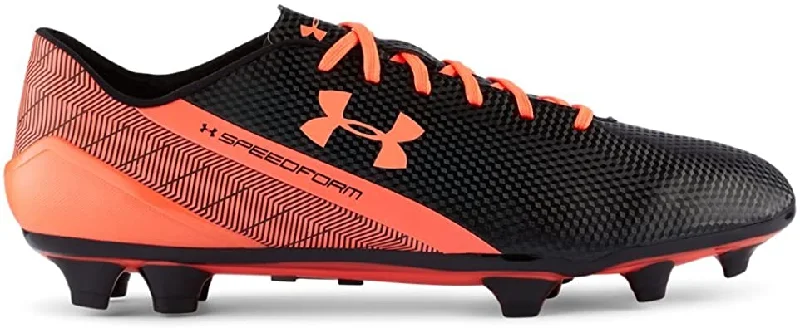 Tennis shoes with multi-surface traction designs-New Under Armour Men's UA Speedform FG Soccer Cleat Size 13 Black/Orange