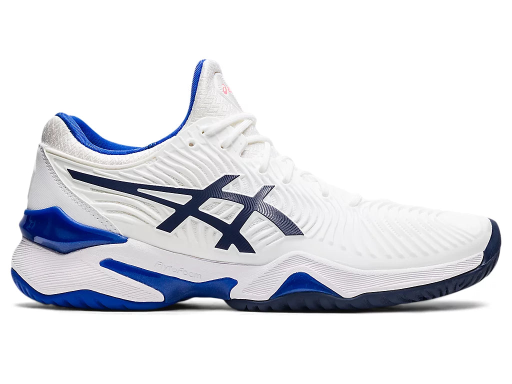 Tennis shoes with lightweight design for speed-Asics Women's Court FF 2 (White/Lapis Lazuli)