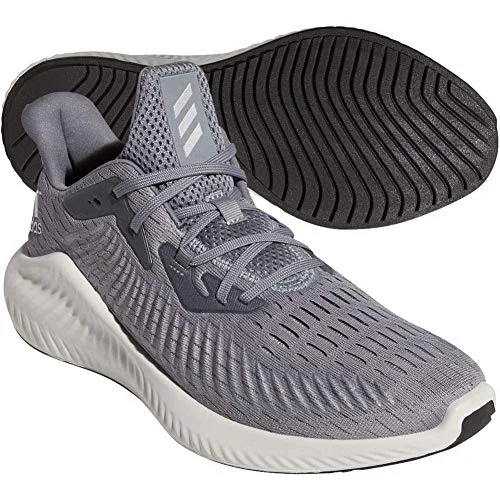 Tennis shoes with lightweight design for speed-New Adidas Alphabounce + Shoe - Unisex Running Gray/White Men 10.5 Wmn 12