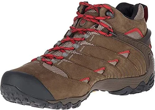 Best tennis shoes for support and stability-New Other Merrell Men's 10.5 Chameleon 7 Mid Waterproof Hiking Shoe Brown/Red