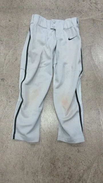 Baseball pants cuff design-Used Nike Boys Baseball Knicker Long Bottom Pants Gray Size - XS