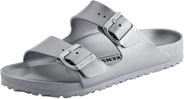 Tennis shoes for comfortable fit with padded insoles-New Other Birkenstock Unisex Arizona Essentials EVA Sandals Size 37 Metallic