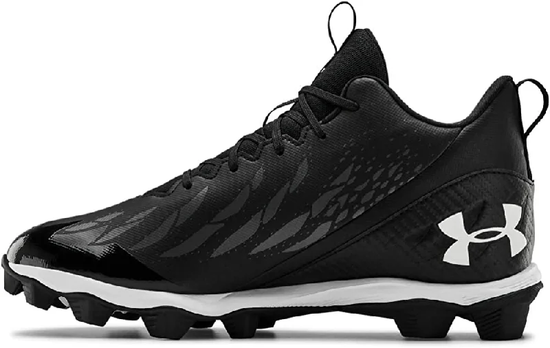 Affordable tennis shoes for beginners-New Under Armour Men's 7.5 Wide Spotlight Franchise Rm Football Shoe Black/White