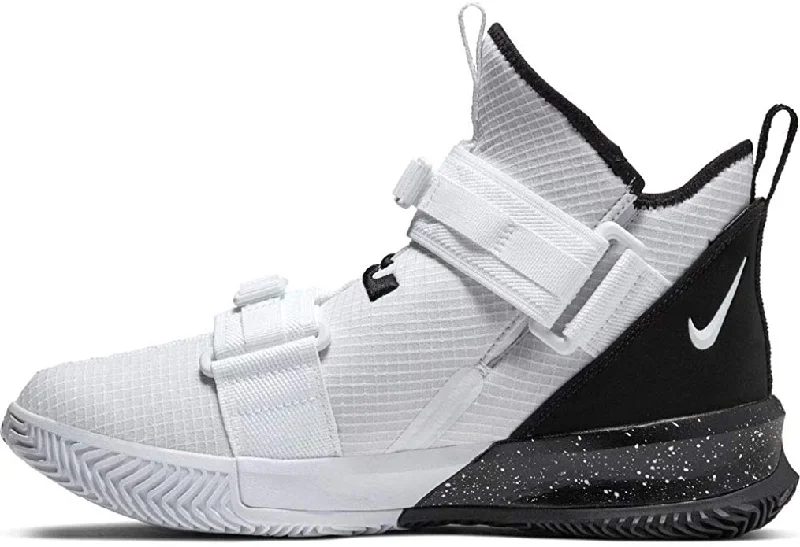 Best tennis shoes for ankle support-New Nike Lebron James Soldier XIII SFG TB Basketball Shoes Men 8.5 White/Black