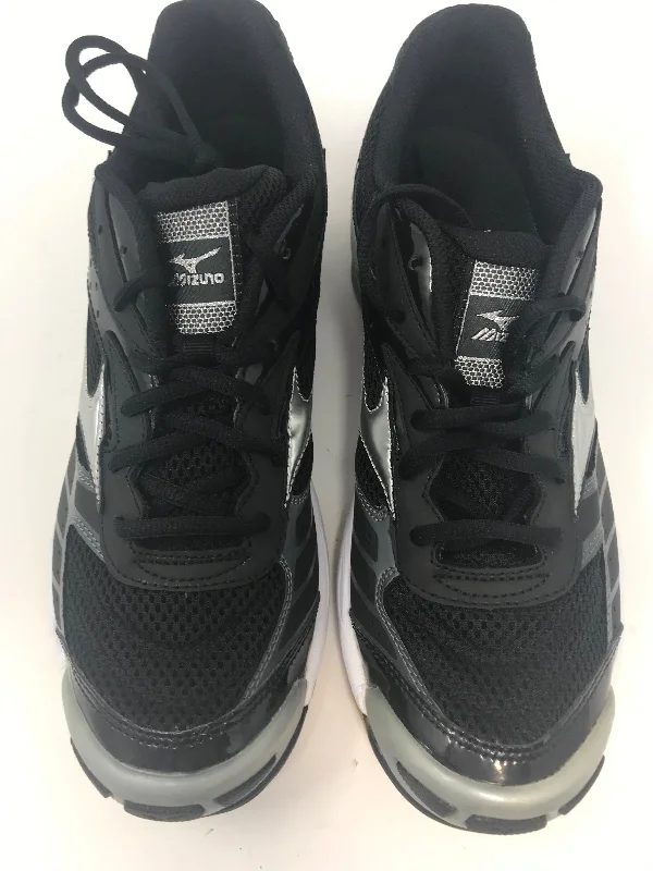 Tennis shoes for players with foot pain relief-New Mizuno Wave Bolt Volleyball Shoes Black/Silver/White Womens Size 11