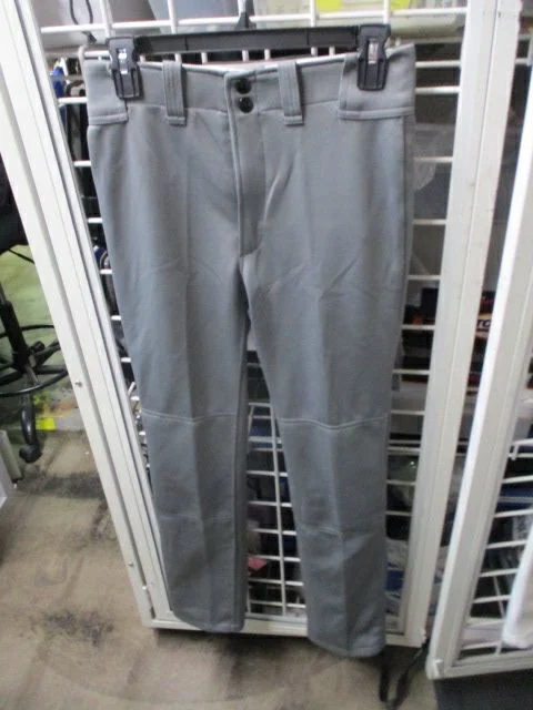 Baseball pants comfort level for long wear-Used Mizuno Grey Open Bottom Pants Youth Size XL