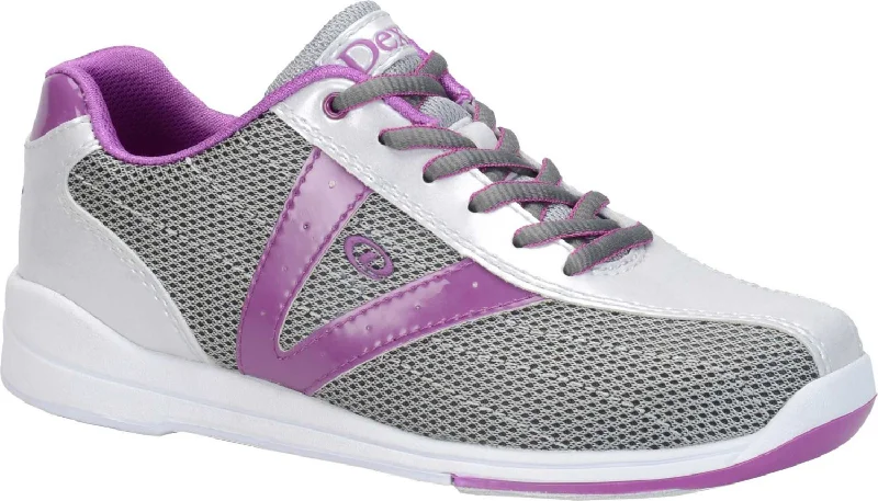 Tennis shoes for stability during quick stops and starts-New Dexter Bowling - Womens - Vicky Silver/Purple/Gray Size 11 Bowling Shoe