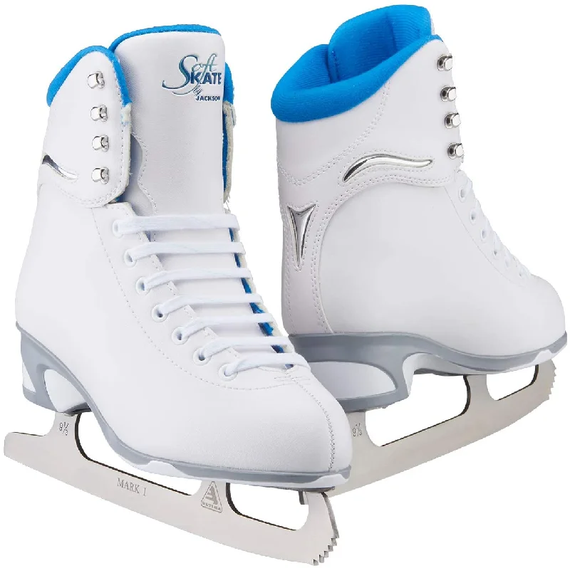 Tennis shoes for optimizing performance during matches-New Jackson Ultima Women's Sz 8 SoftSkate Figure Ice Skates Foam Pad White/Blue