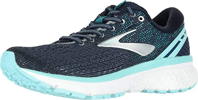 Tennis shoes with a responsive and cushioned midsole-New Brooks Ghost 11 Athletic Shoe Womens Size 10 Navy/Grey/Blue