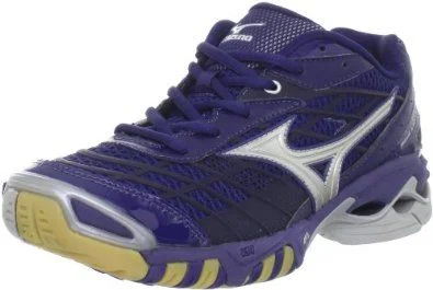 Lightweight tennis shoes for speed-New Mizuno Wave Lightning RX Womens Volleyball Shoes Navy/Silver Size 6.5 430144