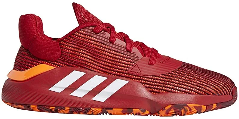 Tennis shoes with multi-surface traction designs-New Adidas Men's Pro Bounce Low 2019 Basketball Red/White Men 10