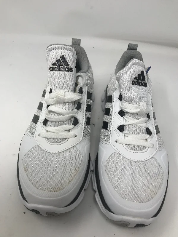 Tennis shoes with a non-slip sole design-New Adidas Speed Trainer 2 White/Grey/Silver Men Size 11