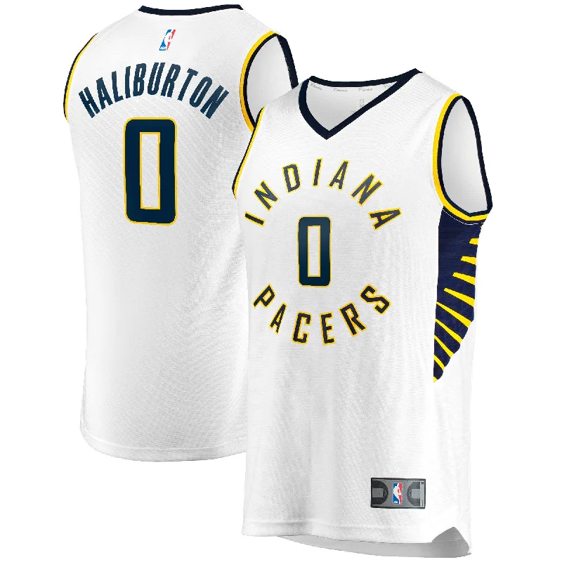 Basketball jerseys with team name and player number prints-Tyrese Haliburton Indiana Pacers Branded Youth Fast Break Basketball Jersey - Association Edition - White