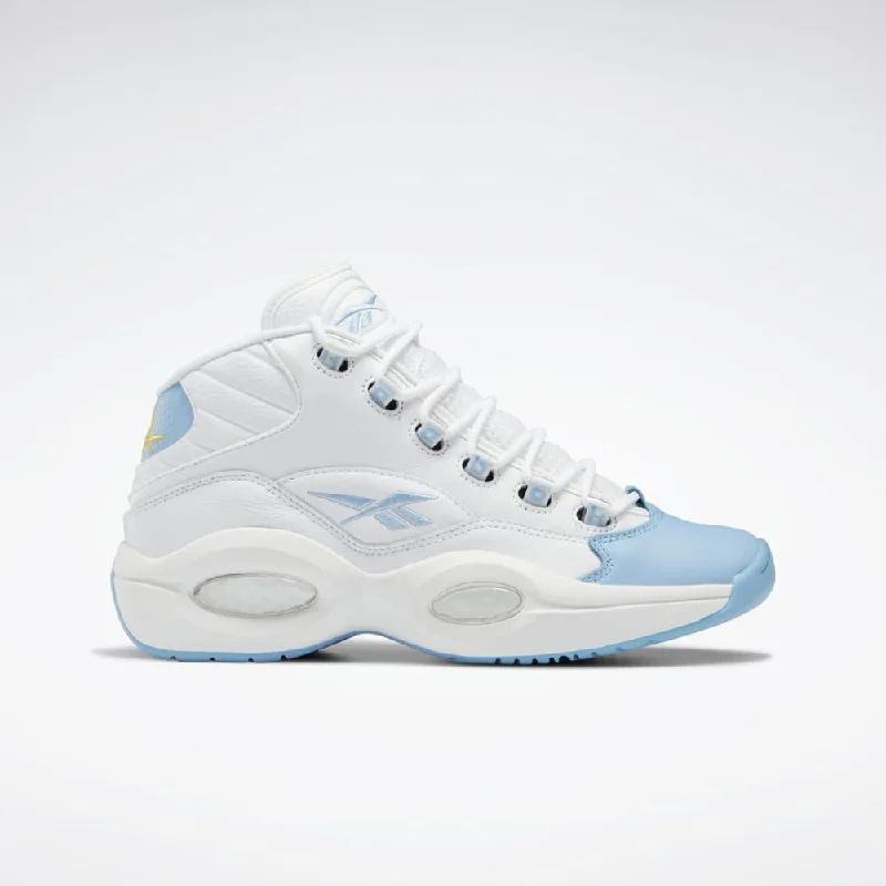 Best basketball shoes for jumpers-Reebok Footwear Men QUESTION MID FTWWHT/FLUBLU/TOXYEL