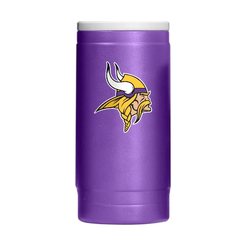 Best team cups for coaches and staff-Minnesota Vikings Flipside Powder Coat Slim Can Coolie