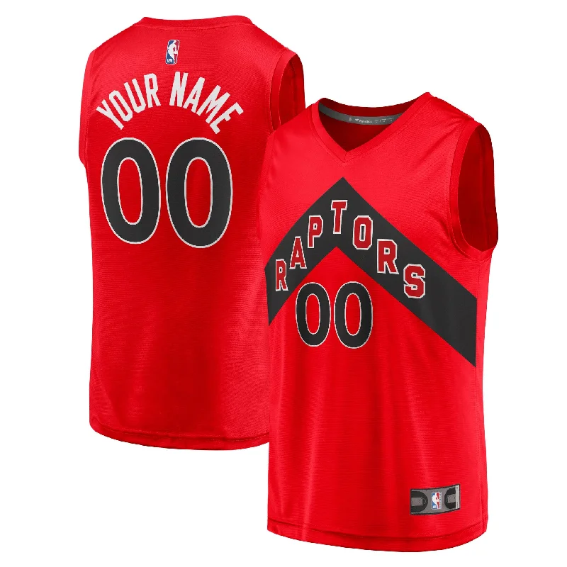 Basketball jerseys for all-weather comfort and durability-Toronto Raptors Branded Youth Fast Break Custom Basketball Jersey - Icon Edition - Red