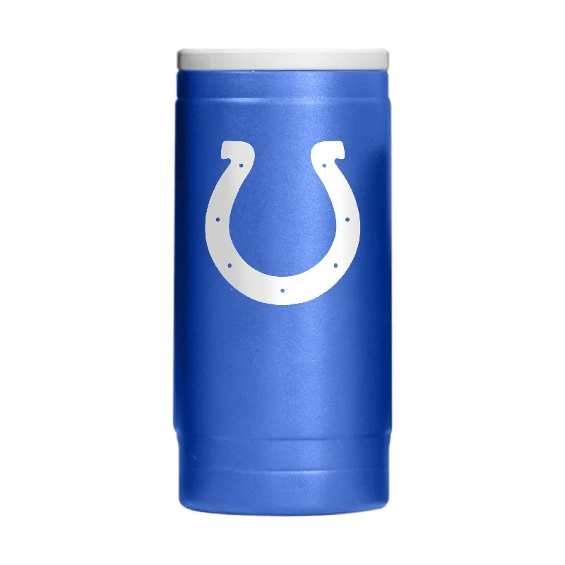 Team cups for sponsorship giveaways-Indianapolis Colts Flipside Powder Coat Slim Can Coolie