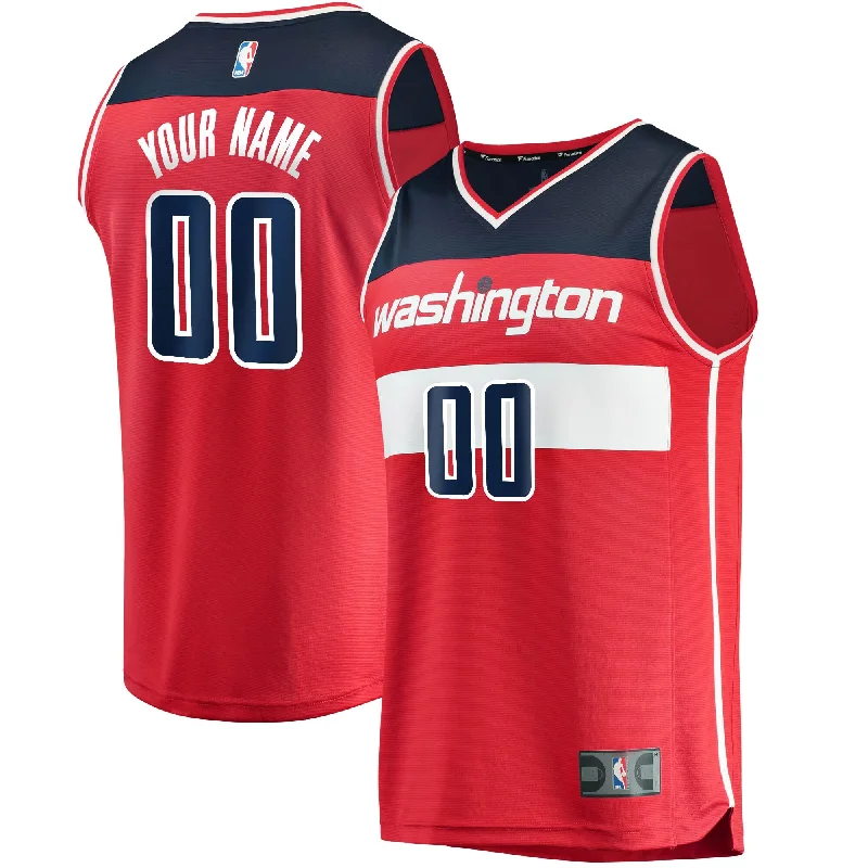 Basketball jerseys for year-round practice and play-Washington Wizards Branded Youth Fast Break Custom Basketball Jersey Red - Icon Edition