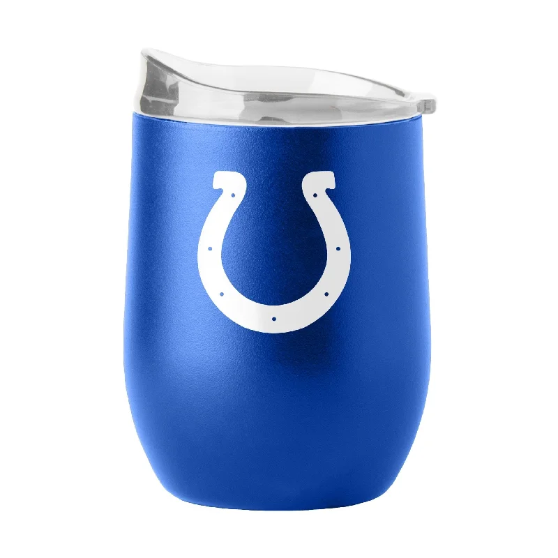 Affordable team cups for parties and events-Indianapolis Colts 16oz Flipside Powder Coat Curved Beverage