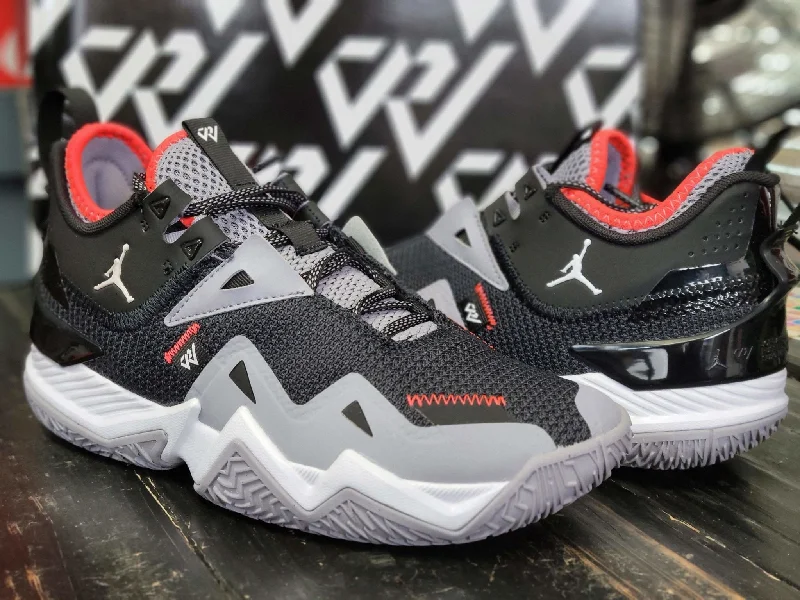 Affordable basketball shoes for beginners-2020 Jordan Westbrook One Take Black/Cement Basketball Shoes CJ0780-001 Men 8.5