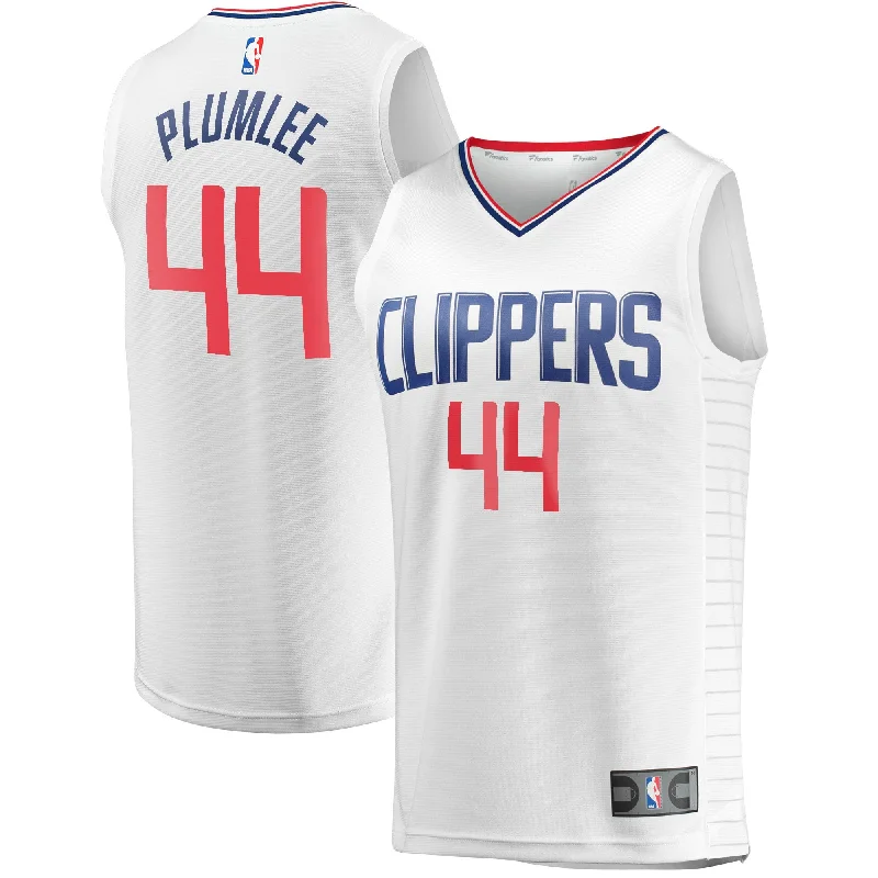 Stylish basketball jerseys for fan wear-Mason Plumlee La Clippers Branded Youth Fast Break Player Basketball Jersey - Association Edition - White