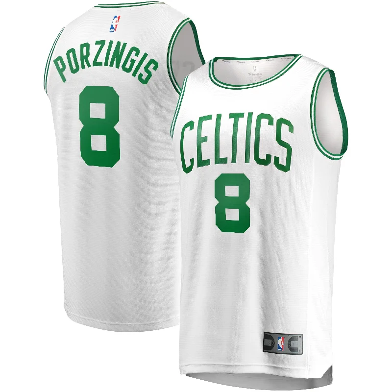 Basketball jerseys with durable fabric for heavy use-Kristaps Porzingis Boston Celtics Branded Youth Fast Break Player Basketball Jersey - Association Edition - White