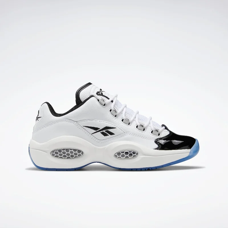 Comfortable basketball shoes for wide feet-Reebok Footwear Men Question Low Shoes Ftwwht/Cblack/Ftwwht