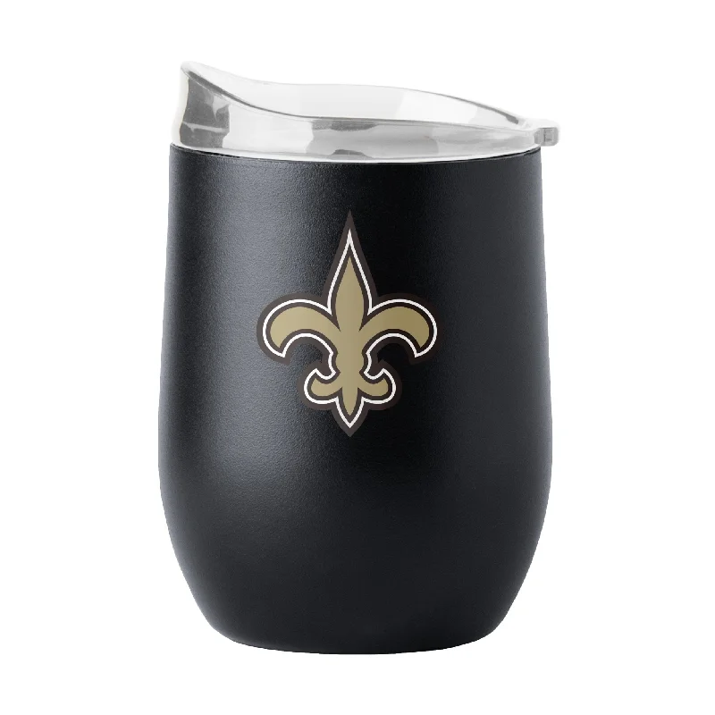 Insulated team cups for drinks-New Orleans Saints 16oz Flipside Powder Coat Curved Beverage