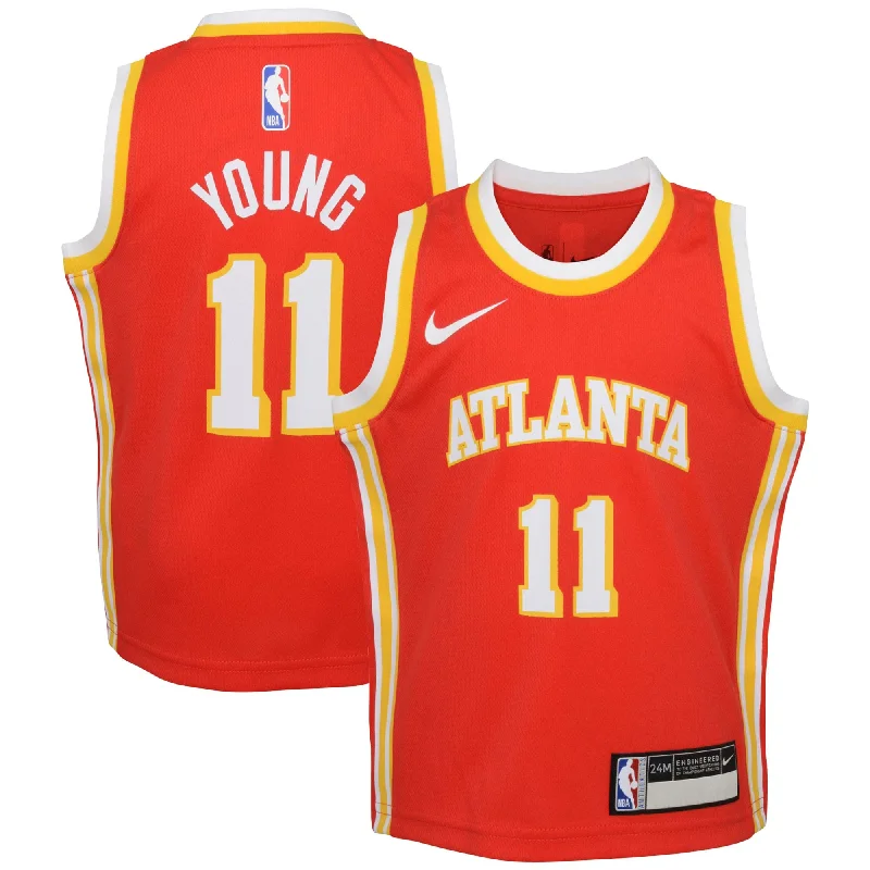 Basketball jerseys with multiple pockets for convenience-Trae Young Atlanta Hawks Infant Swingman Player Basketball Jersey - Icon Edition - Red