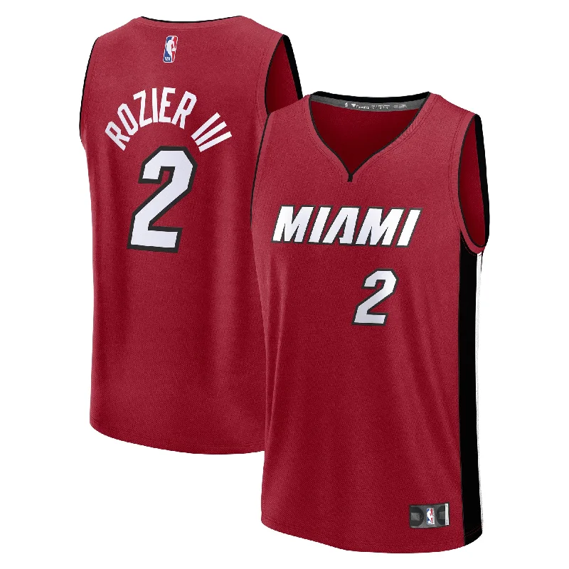 Custom basketball jerseys with team colors-Terry Rozier Miami Heat Branded Youth Fast Break Player Basketball Jersey - Statement Edition - Red