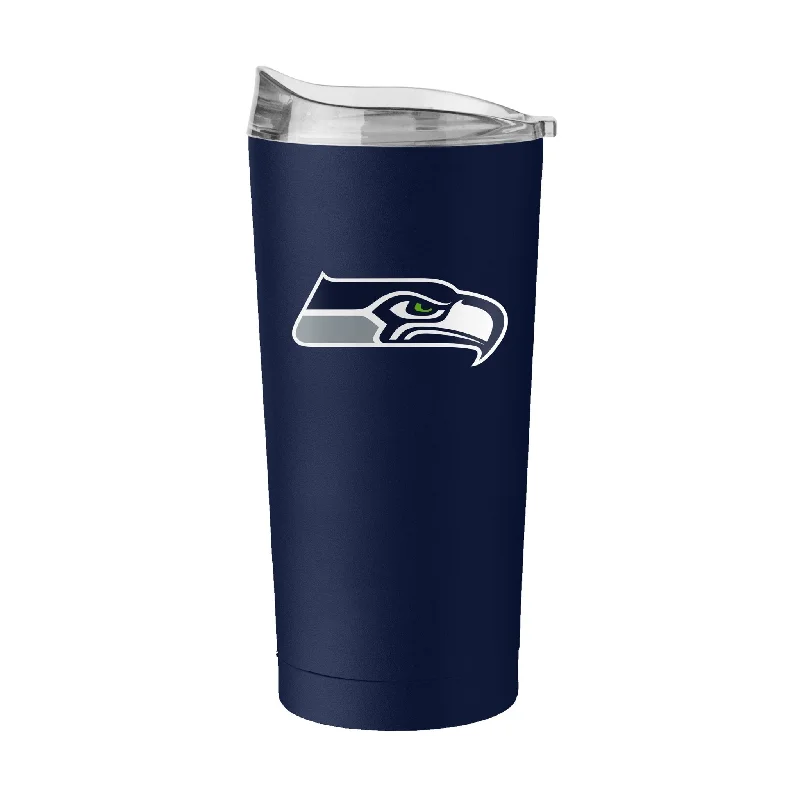 Personalized team cups with team logos-Seattle Seahawks 20oz Flipside Powder Coat Tumbler