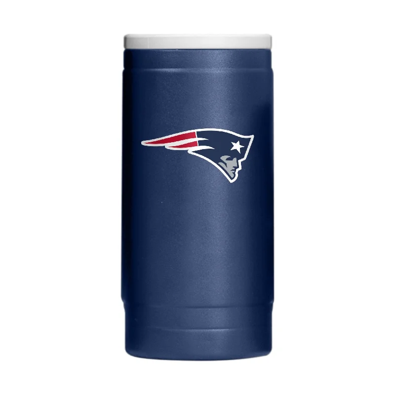 Unique team cups for fan clubs-New England Patriots Flipside Powder Coat Slim Can Coolie