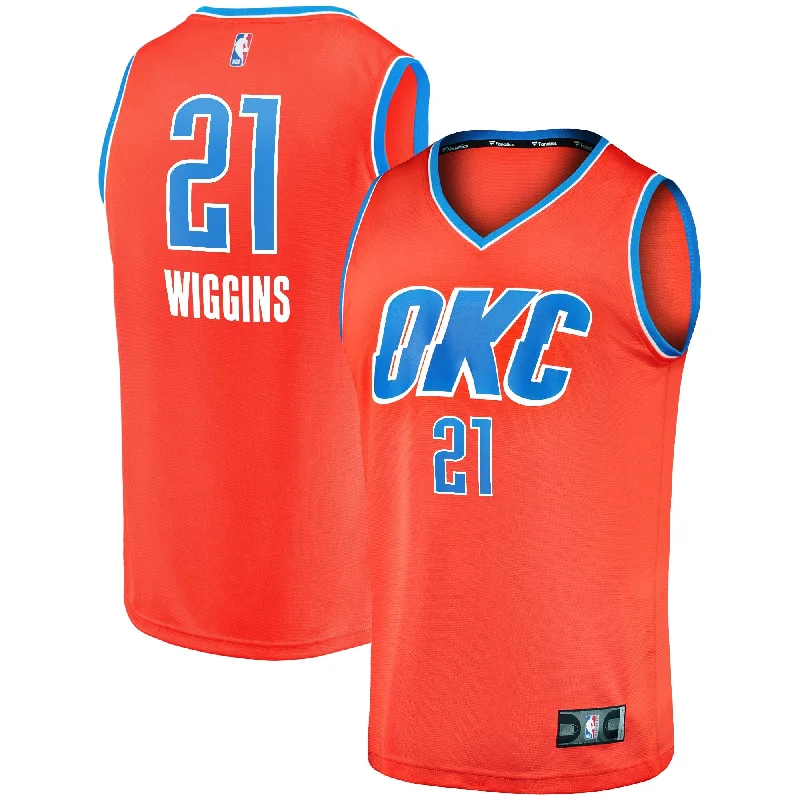 Basketball jerseys with vintage logo designs-Aaron Wiggins Oklahoma City Thunder Branded Youth Fast Break Player Basketball Jersey - Statement Edition - Orange