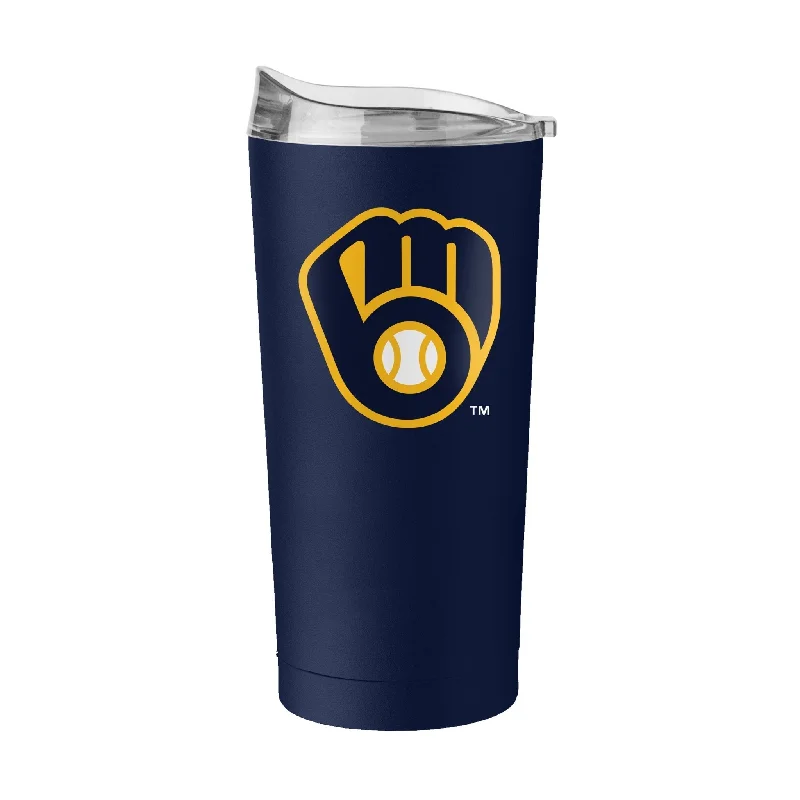 Best insulated team cups for athletes-Milwaukee Brewers 20oz Flipside Powder Coat Tumbler