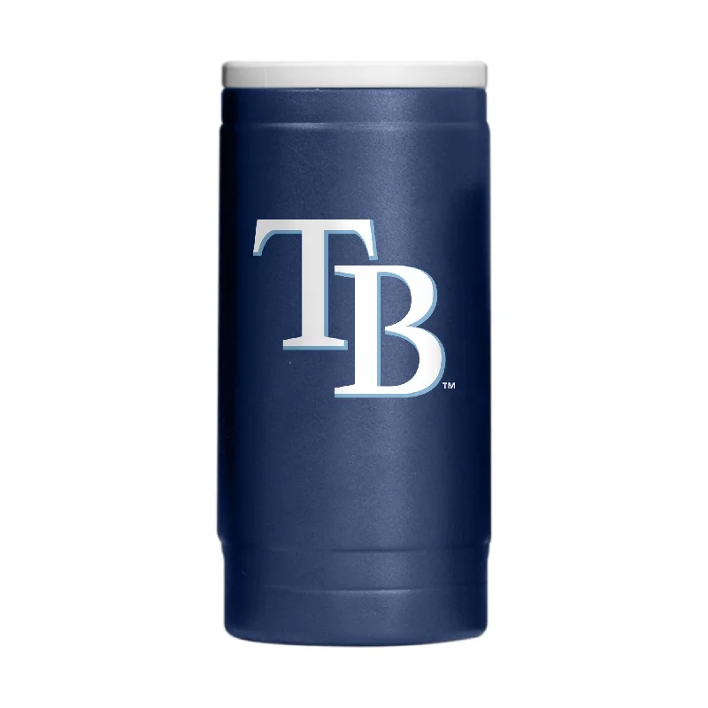 Affordable team cups for schools-Tampa Bay Rays Flipside Powder Coat Slim Can Coolie