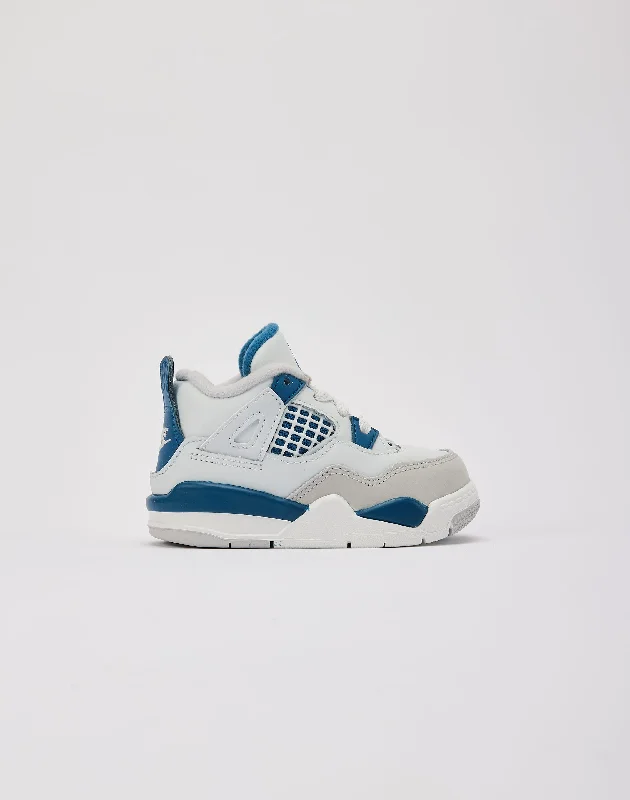 Basketball shoes with the best fit for narrow feet-Jordan Air Jordan 4 Retro 'Industrial Blue' Toddler