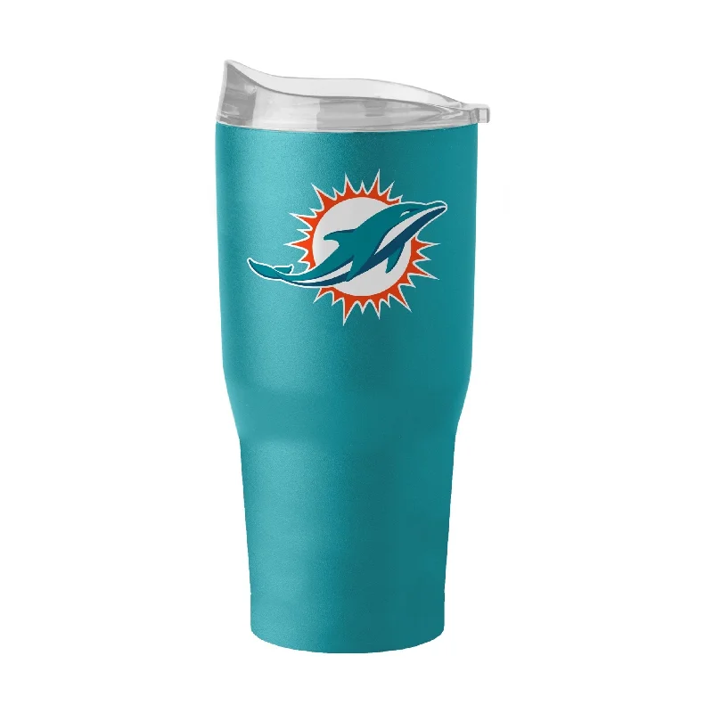 Ceramic team cups for professional teams-Miami Dolphins 30oz Flipside Powder Coat Tumbler