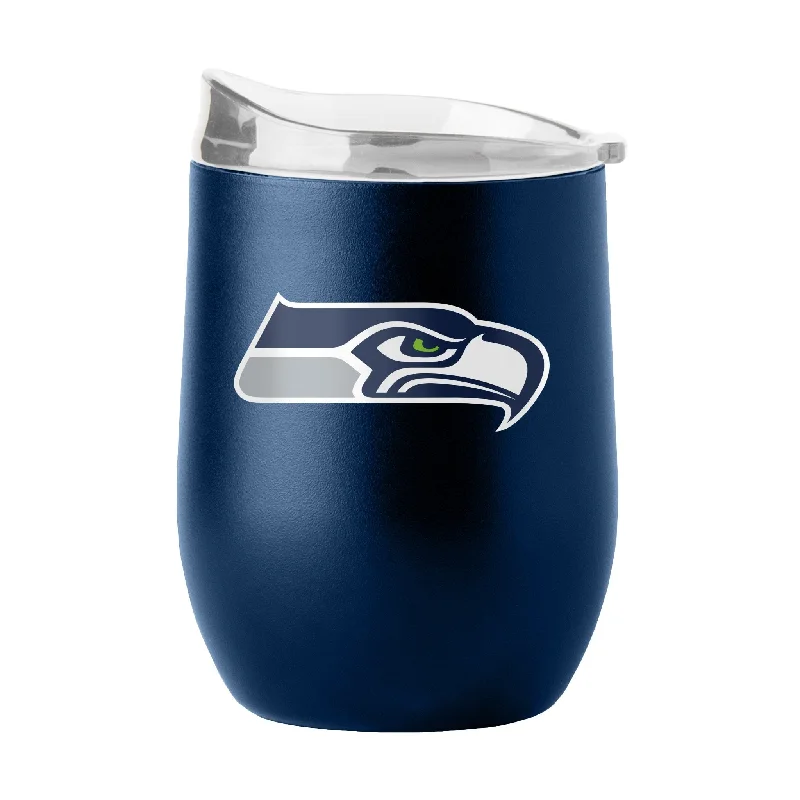 Custom team cups for university teams-Seattle Seahawks 16oz Flipside Powder Coat Curved Beverage