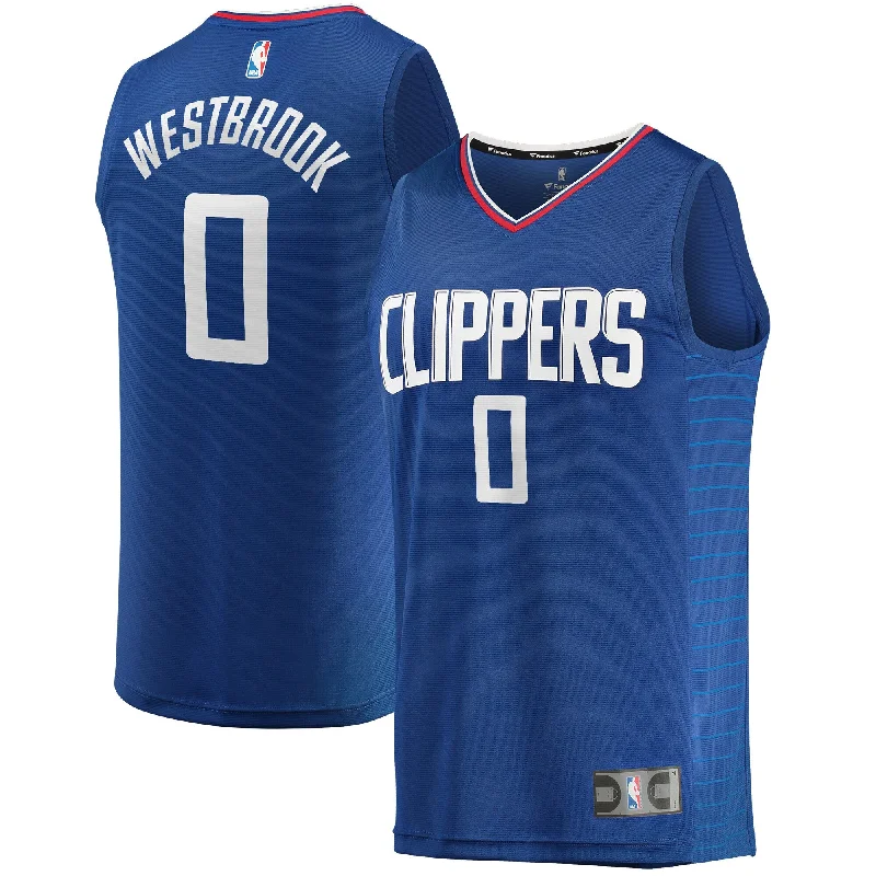 Basketball jerseys for practice and warm-ups-Russell Westbrook La Clippers Branded Youth Fast Break Player Basketball Jersey - Icon Edition - Royal