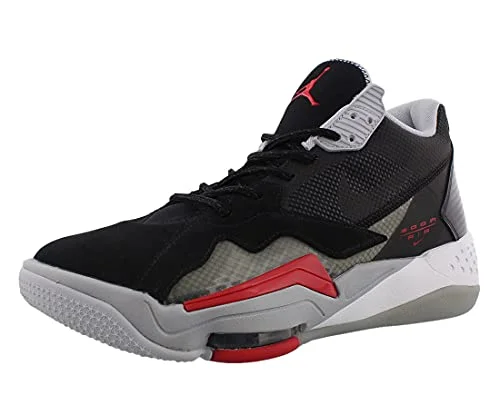 Basketball shoes for forward players-Air Jordan Men's Zoom 92 Basketball Sneakers, Black/University Red, 12 M US