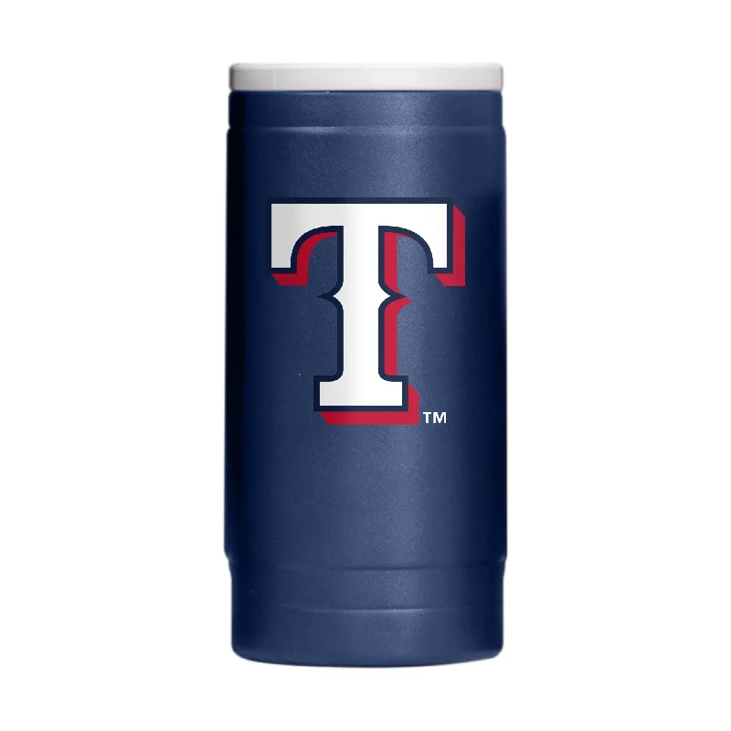 Customizable team cups for events-Texas Rangers Flipside Powder Coat Slim Can Coolie