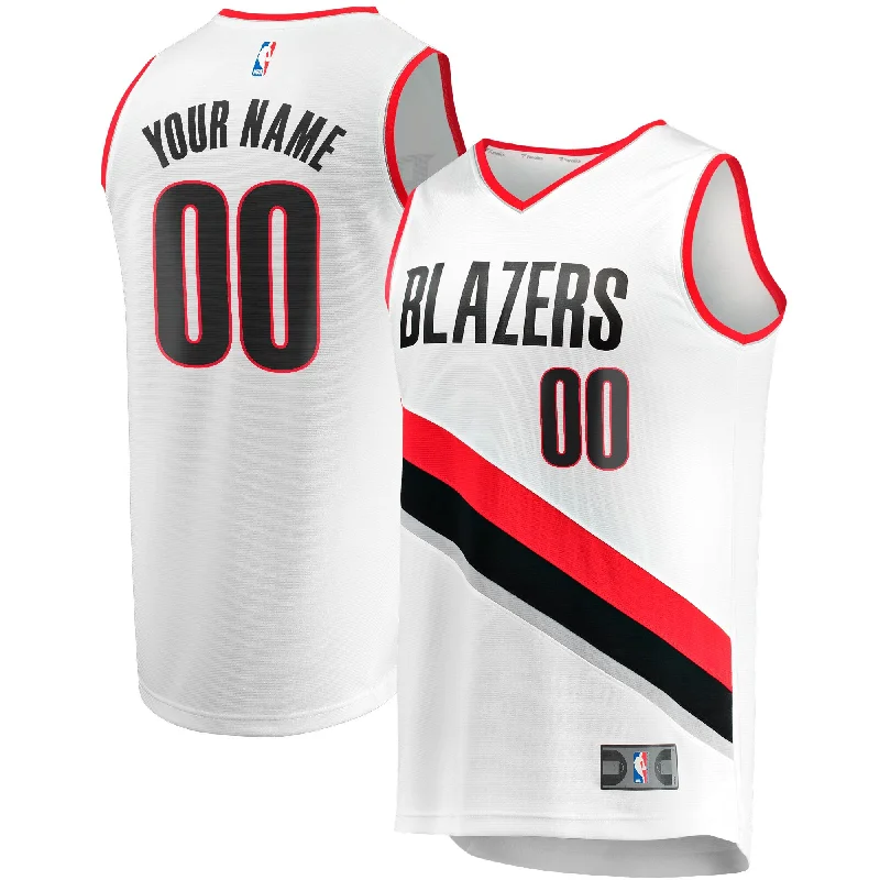 Basketball jerseys for high-impact performance-Portland Trail Blazers Branded Youth Fast Break Custom Basketball Jersey - Association Edition - White