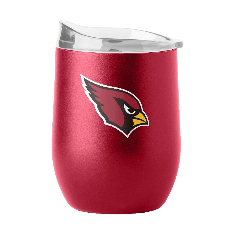 Custom team cups with detachable bases-Arizona Cardinals 16oz Flipside Powder Coat Curved Beverage