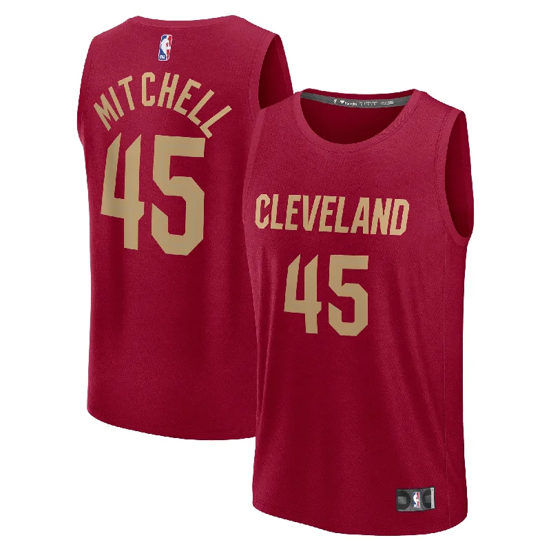 Basketball jerseys with comfortable stretch material-Donovan Mitchell Cleveland Cavaliers Branded Youth Fast Break Player Basketball Jersey - Icon Edition - Wine