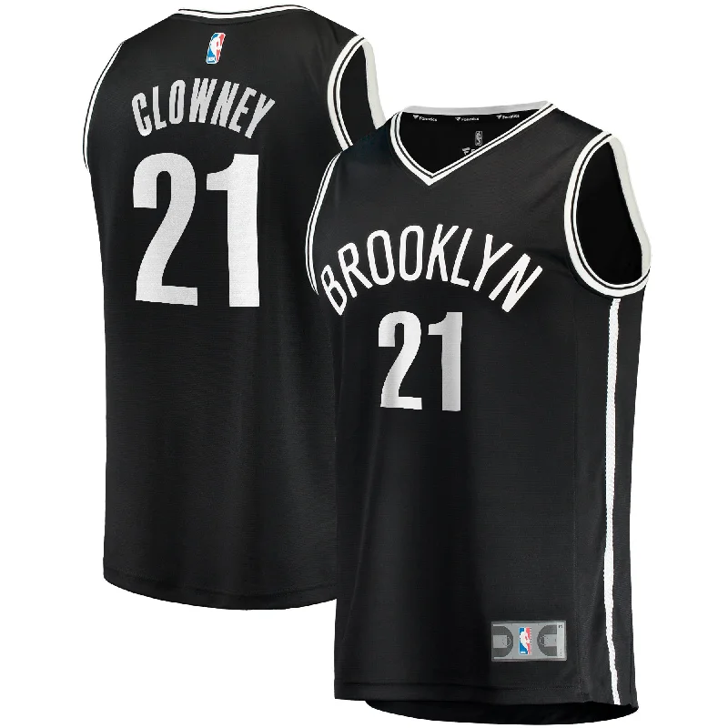 Best basketball jerseys with team branding-Noah Clowney Brooklyn Nets Branded Youth Fast Break Basketball Jersey - Icon Edition - Black