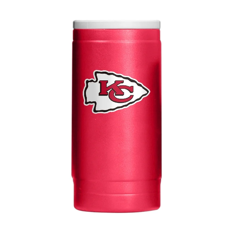 Best insulated team cups for athletes-Kansas City Chiefs Flipside Powder Coat Slim Can Coolie