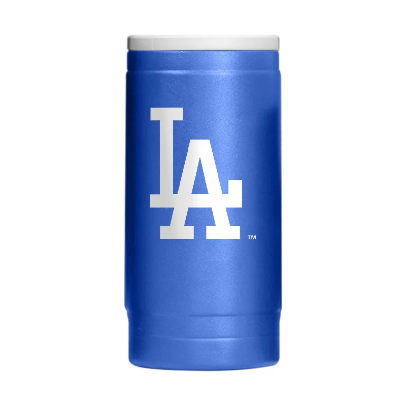 Team cups with spill-resistant lids-Los Angeles Dodgers Flipside Powder Coat Slim Can Coolie