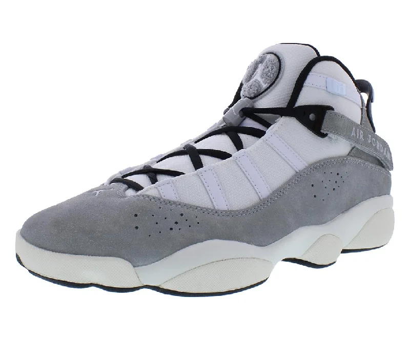 Basketball shoes with the best durability-Air Jordan 6 Rings FJ4650-077 Men's Cement Gray Leather Basketball Sneaker Shoes (us_Footwear_Size_System, Adult, Men, Numeric, Medium, Numeric_11)