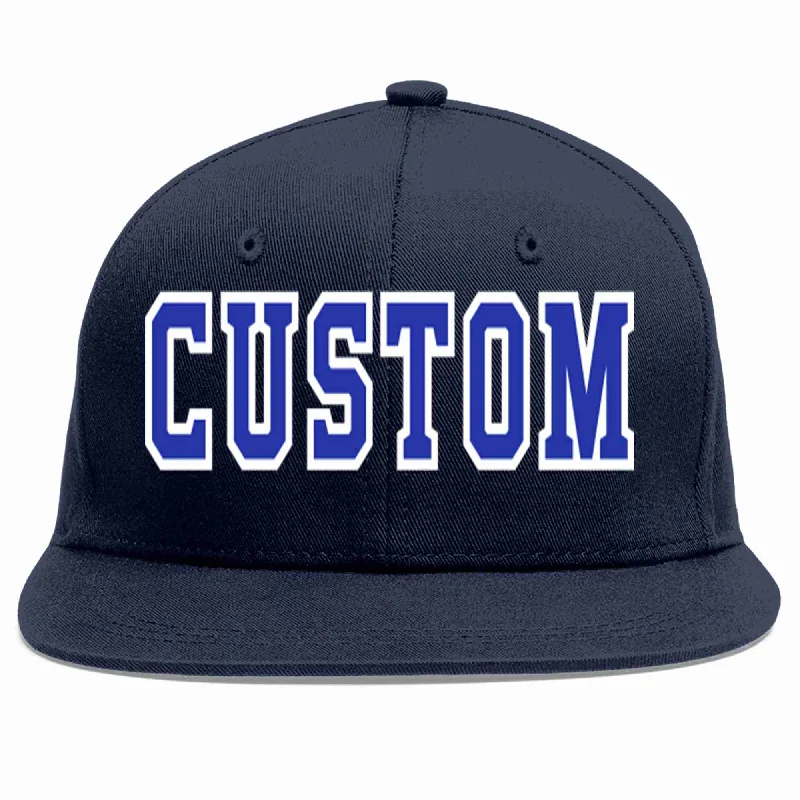 Functional features of baseball caps-Custom Navy Royal-White Casual Sport Baseball Cap