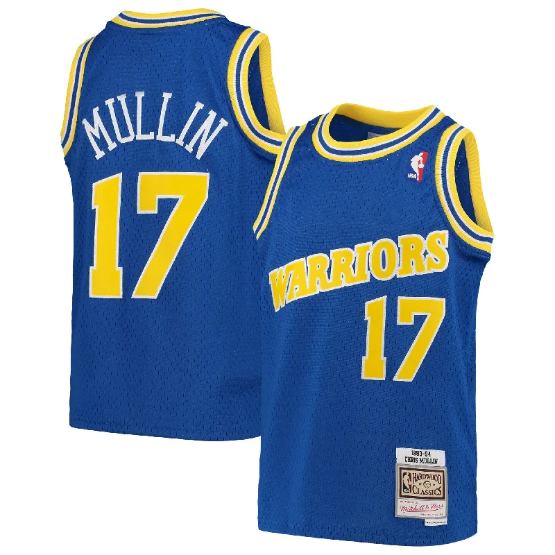 Basketball jerseys with vintage logo designs-Chris Mullin Golden State Warriors Youth 1993/94 Hardwood Classics Swingman Basketball Jersey - Royal